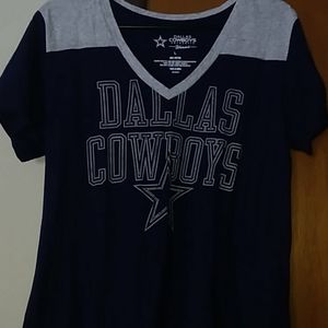 Dallas cowboys ladies cold shoulder shirt